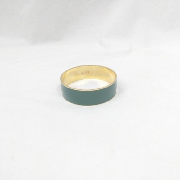 J. Crew Green & Gold Bangle Bracelet - Picture 2 of 5